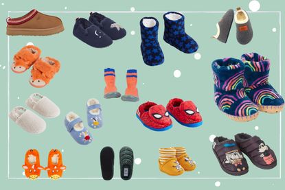 A collage of the Best Kids' Slippers