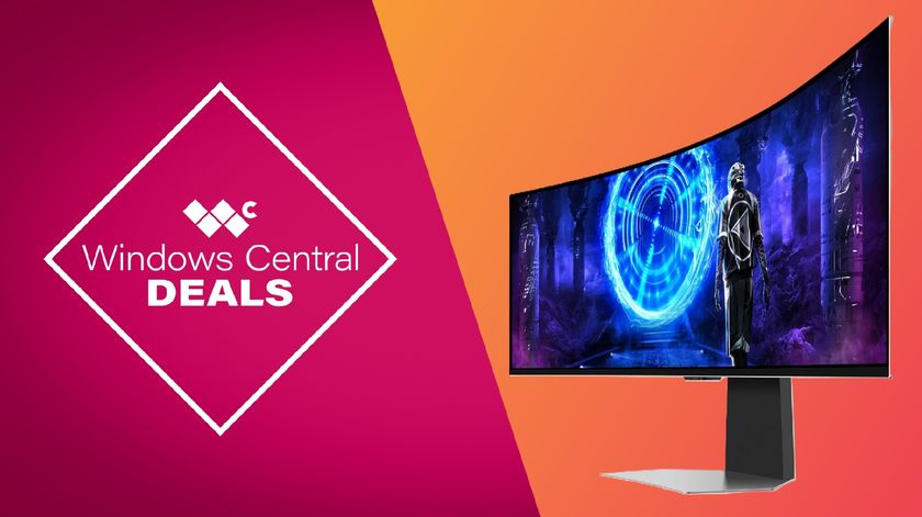 Windows Central promotional deal banner for the Samsung Odyssey OLED G9 Gaming Monitor