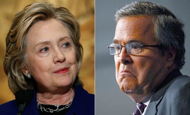 Hillary Clinton, Jeb Bush