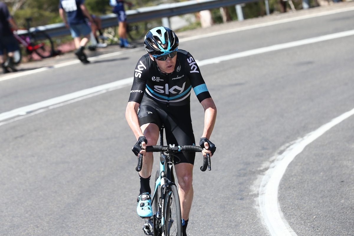 Chris Froome on Arthurs Seat