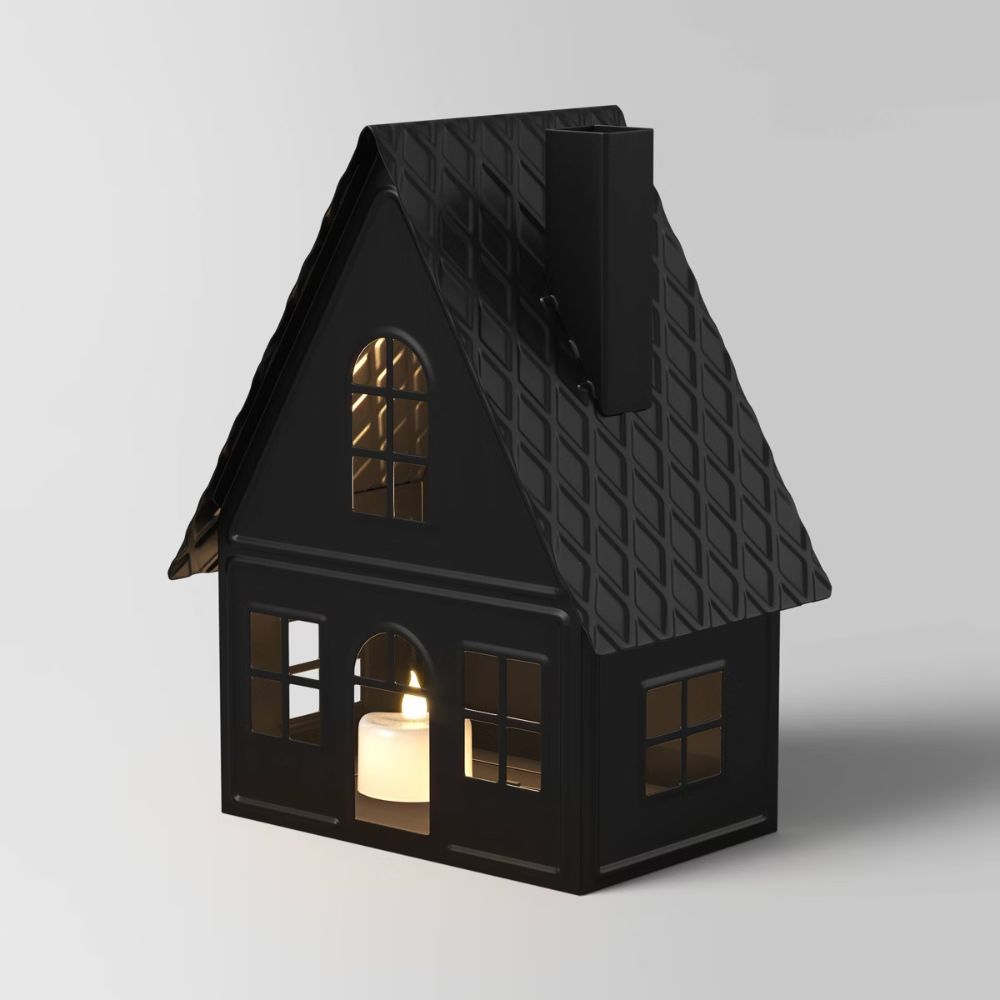 9&quot; Lit Metal House Christmas Village Building