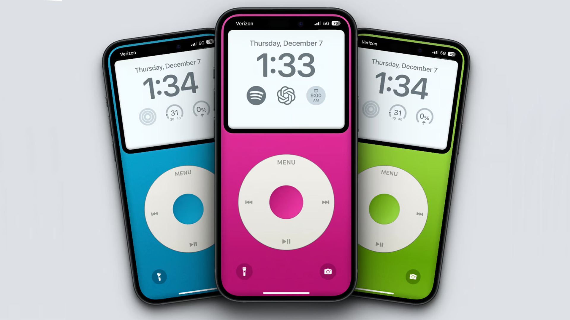 Color iPods on iPhone display