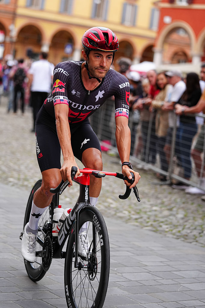 MODENA ITALY MAY 22 Tudor Pro Cycling Team rider Lawrence Warbasse before the 12th stage of the 108th Giro dItalia cycling race on May 22 2025 in Modena Italy Photo by Alessandro LevatiGetty Images