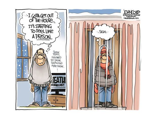 Editorial cartoon extreme winter