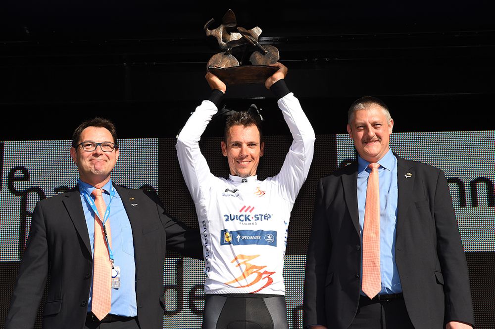 Philippe Gilbert on the final De Panne podium