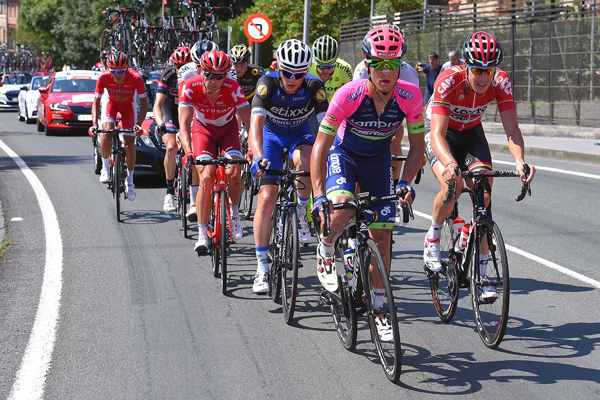 Valerio Corti (Lampre-Merida) in the breakaway