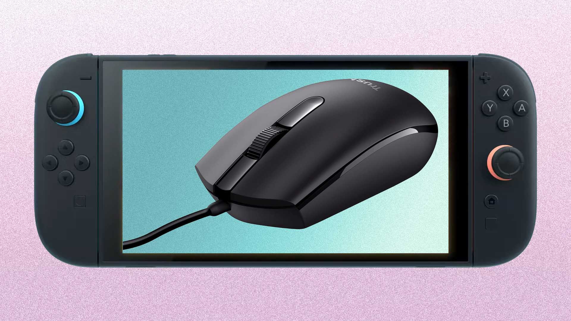 Nintendo Switch 2 console with mouse image.