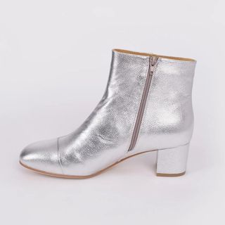 Otto + Ivy silver ankle boots