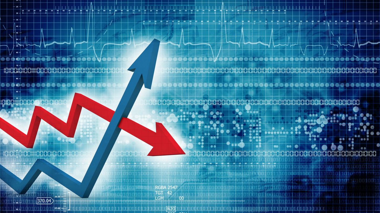 Graphic of two arrows representing inflation and deflation