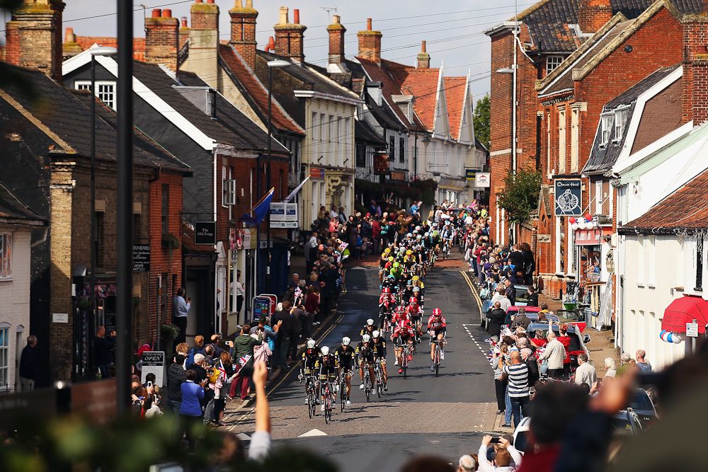 The peloton in action during stage 7.