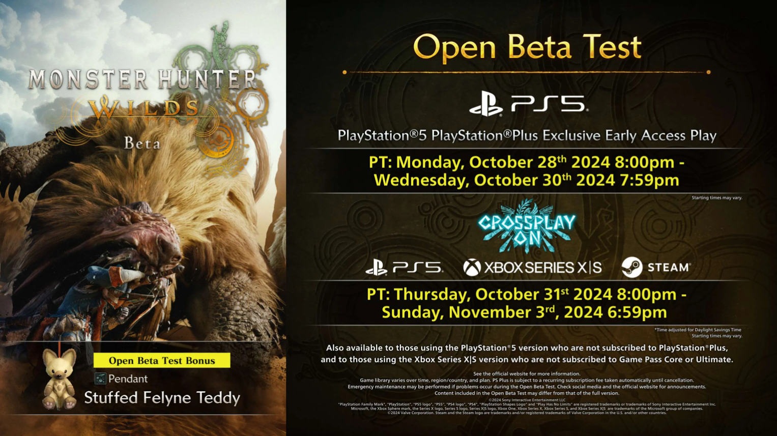 Monster Hunter Wilds open beta test release time and how to play