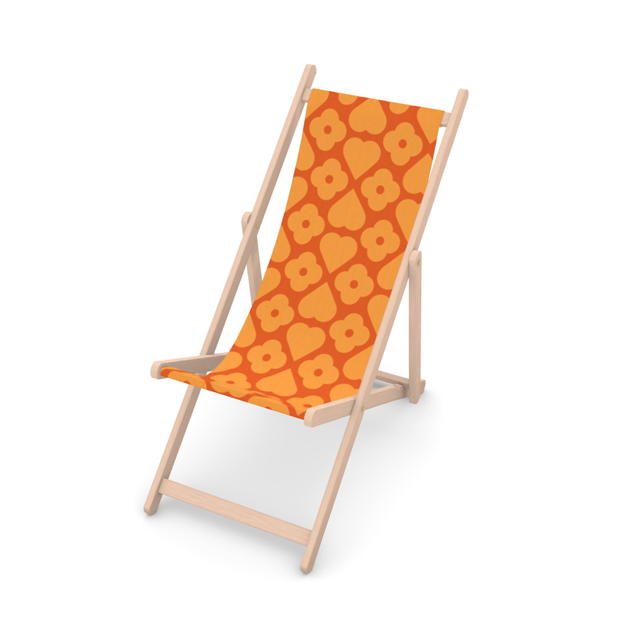 Flower and Hearts deckchair Storigraphic