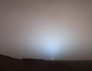 Setting Sun on Mars
