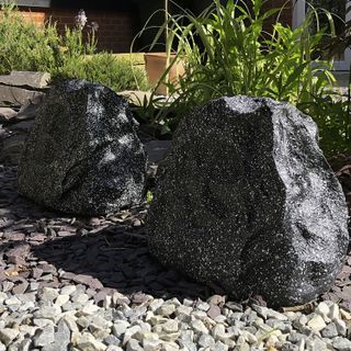 small rock garden ideas: bluetooth outdoor speakers suttons
