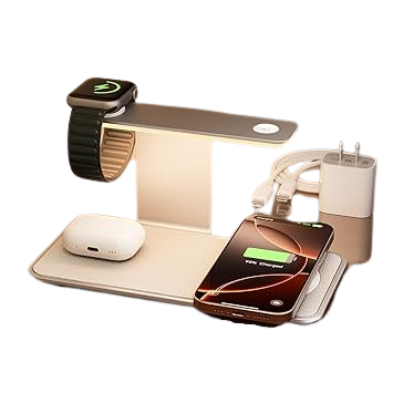 An all in one lamp and phone charging dock
