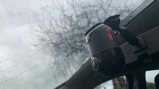 70mai Omni Dash Cam secures to the windscreen with an electrostatic sticker