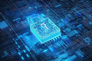 Digital padlock on circuit board