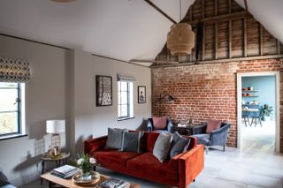 Living room in barn conversion