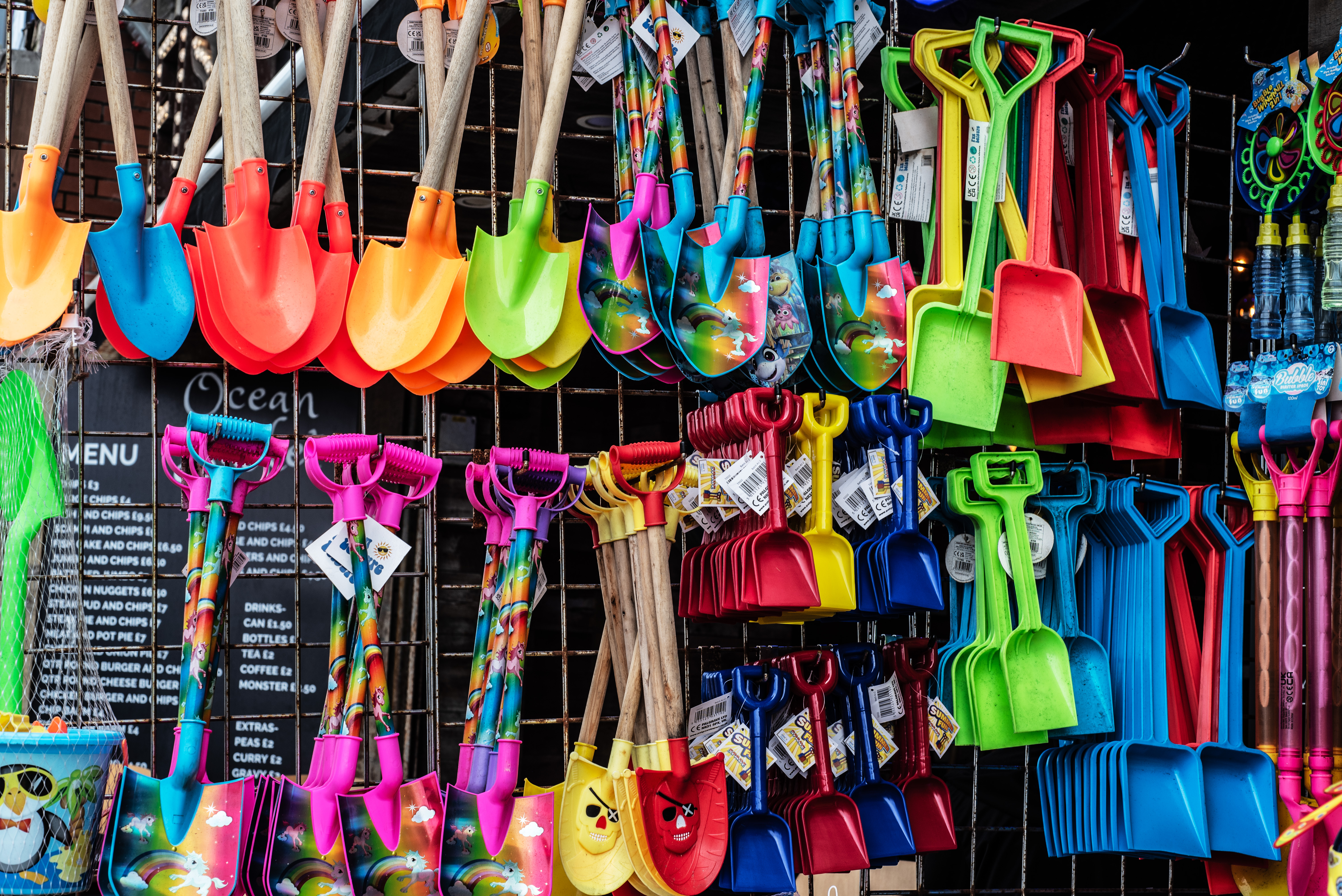 Capture the colourful elements associated with a traditional day at the seaside. Look out for spades, candy floss and coloured rock