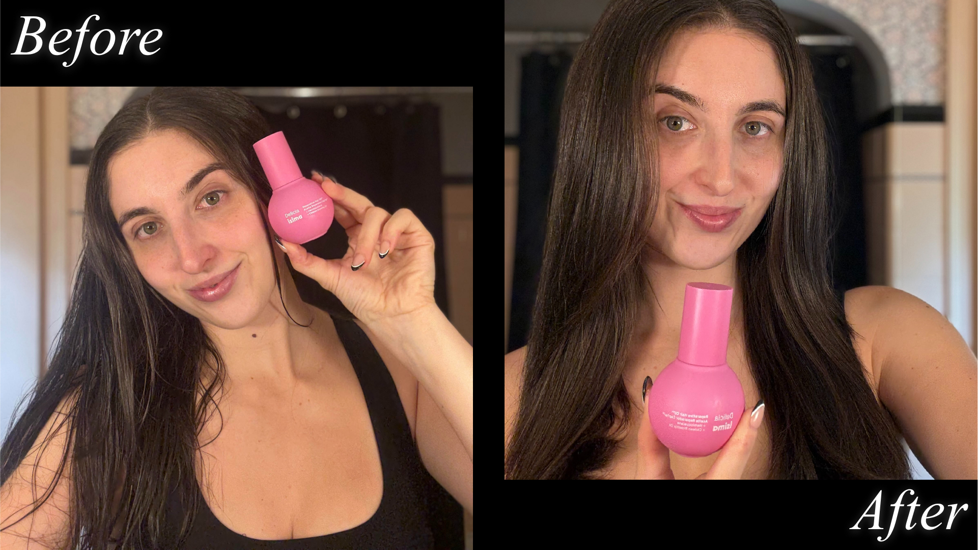 Marisa Petrarca using Isima Delicia Reparative Hair Oil