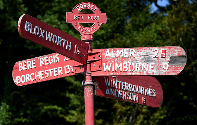 Signpost aka fingerpost aka Red Post in Dorset