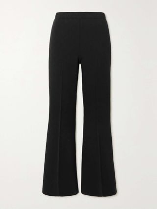 Kick Cropped Stretch-Cotton Flared Pants