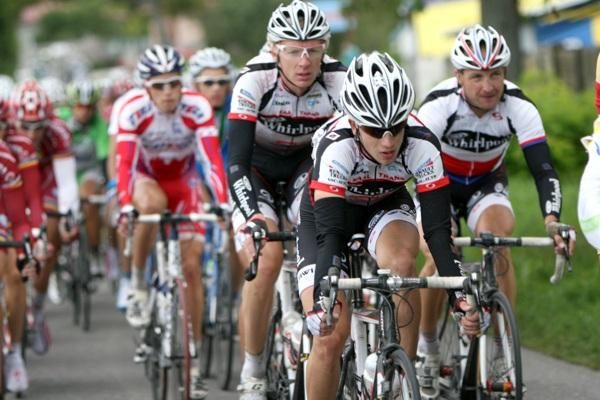 Leopold Konig leads his PSK Whirlpool - Author team-mates.