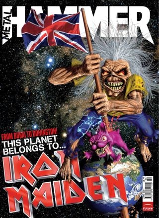 The cover of Metal Hammer issue 166 featuring Iron Maiden mascot Eddie