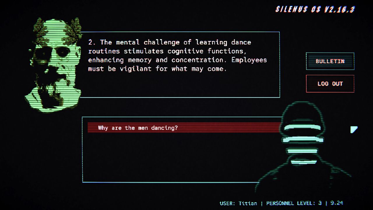 conversation between android and AI about dancing men