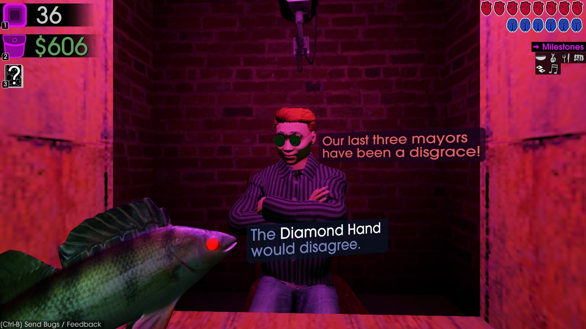 The Jade Bass argues with a factory worker in Moves of the Diamond Hand