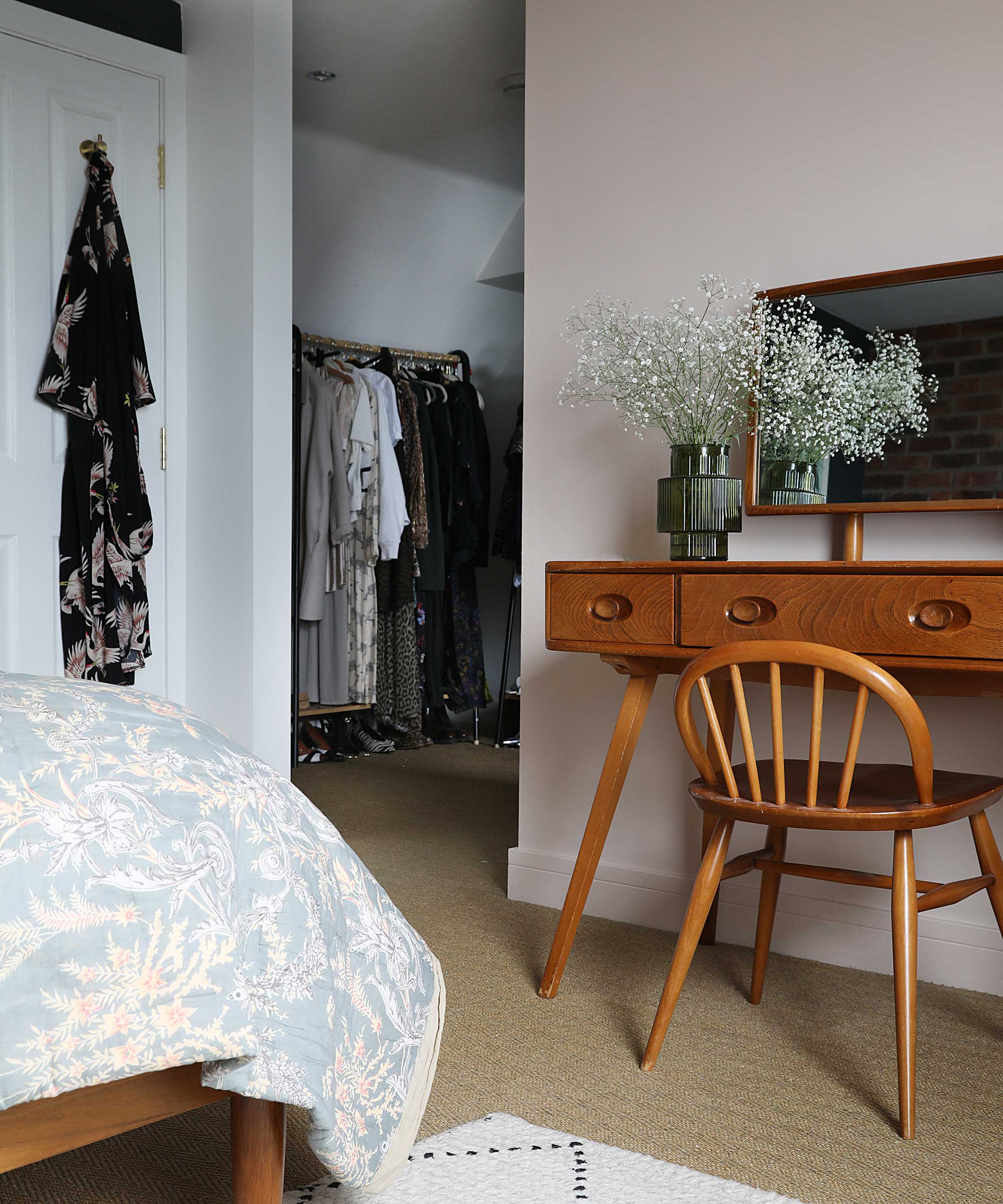 loft conversion bedroom and dressing room area