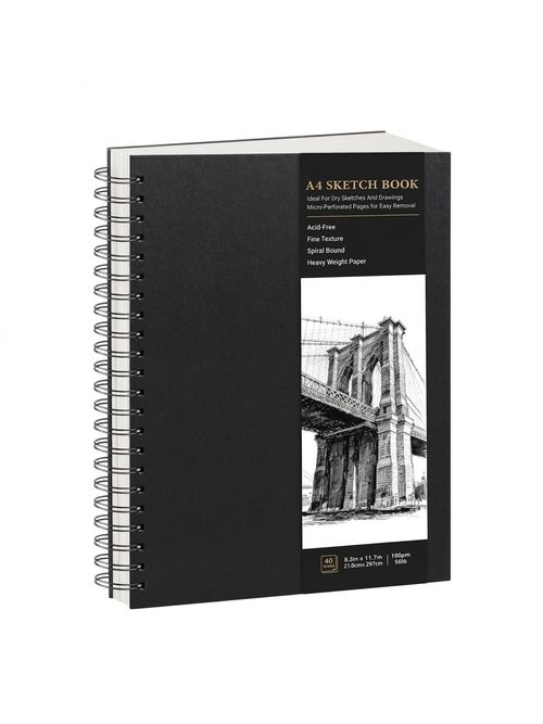 WSICSE A4 Hardcover Spiral Sketchbook