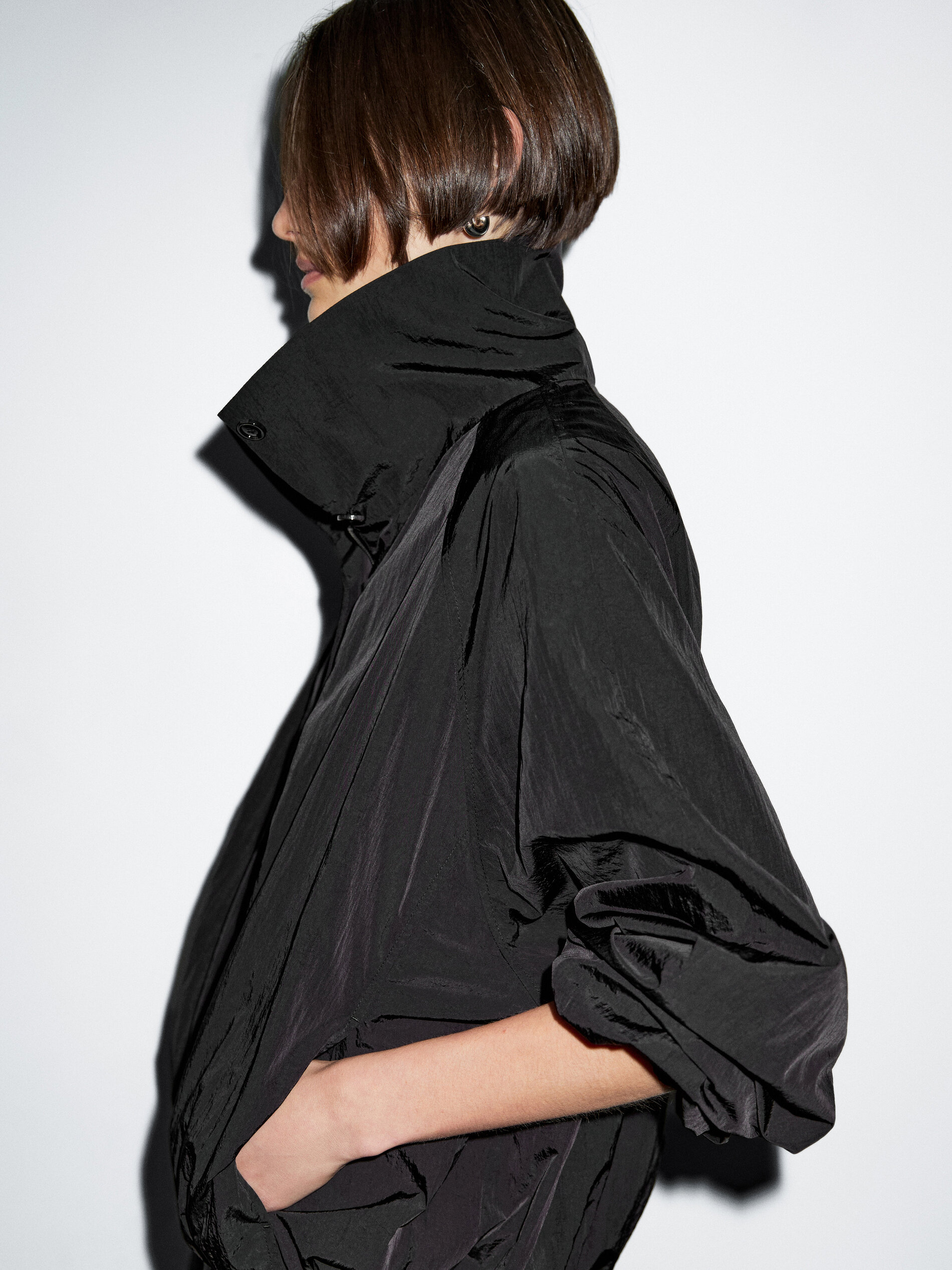 High Neck Bomber Puff Jacket