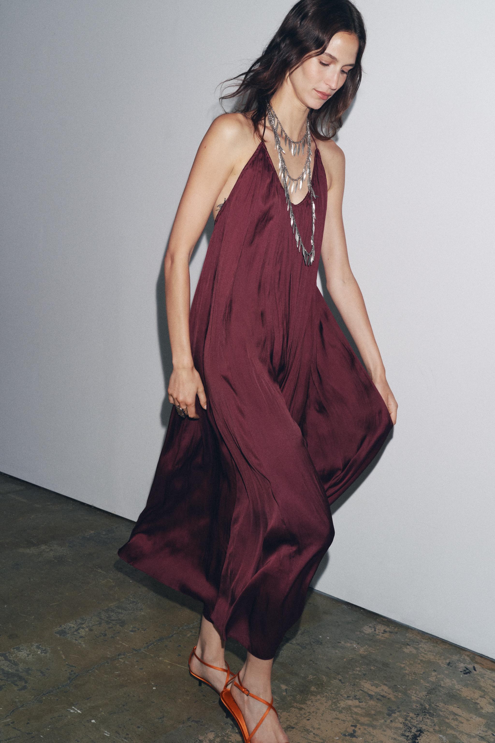Zw Collection Satin Long Dress
