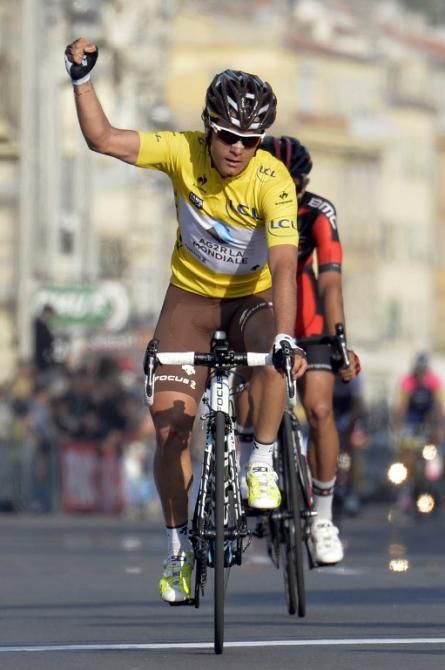Carlos Betancur (AG2R La Mondiale) celebrates his overall Paris-Nice victory