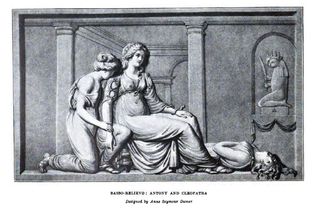 A reproduction from Anne Seymour Damer of a scene from Antony and Cleopatra.