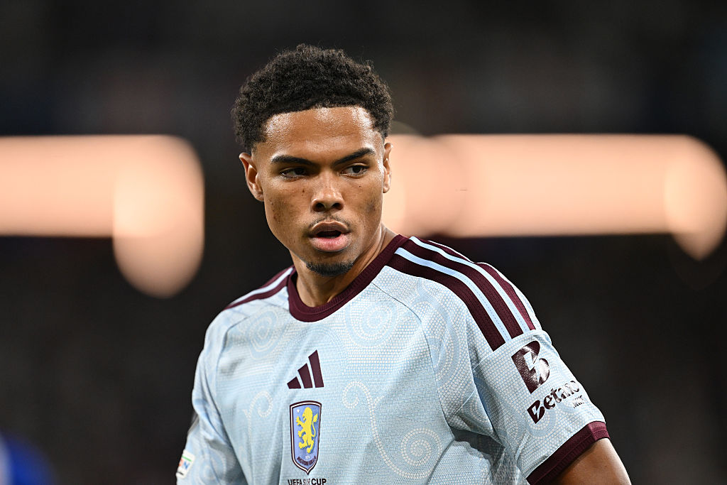 George Hemmings of Aston Villa looks on during the UEFA Super Cup 2026 match between Paris Saint-Germain and Aston Villa at Stadion Salzburg on August 12, 2026 in Salzburg, Austria.