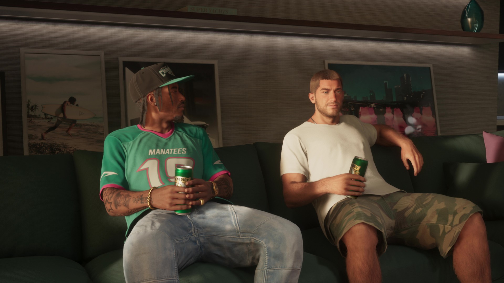 Jason enjoys a beer with the boys, from the GTA 6 extended look