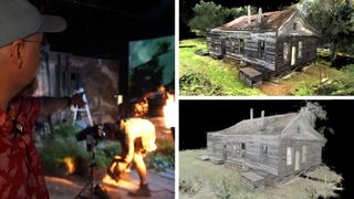 On set of a film, and the CG scene