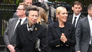 Zara Tindall and Princess Anne outside Balmoral Castle in 2022