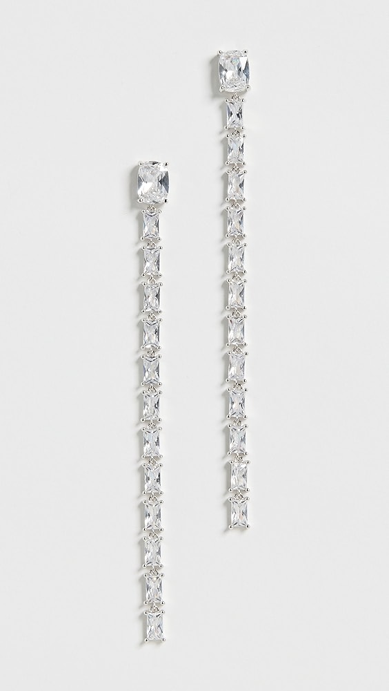 Shashi Baguette Tennis Earrings