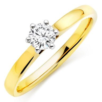 18ct Gold Diamond Solitaire Ring: £2450, £1312 (save £1138) | Beaverbrooks