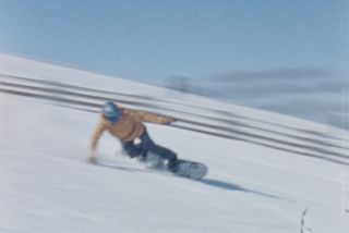 Snowboarder Lesley McKenna on the slopes