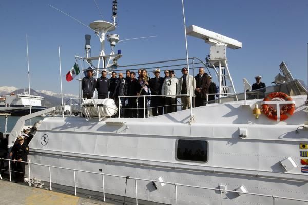 The pre-race press conference was hosted by the Italian coast guard