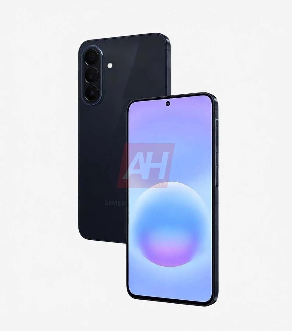 screen and back panel of a black Galaxy A57