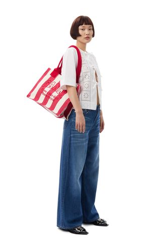 Red Striped Easy Shopper Large