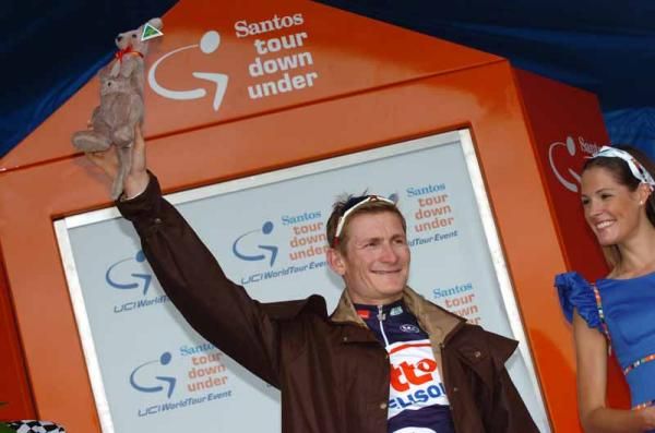 Andr&eacute; Greipel (Lotto-Belisol) leads the Tour Down Under after the first stage