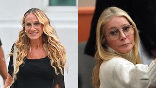 Composite image of Sarah Jessica Parker and Gwyneth Paltrow wearing aviator eyeglasses