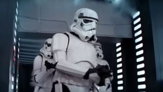 A Stormtrooper hits his head in A New Hope