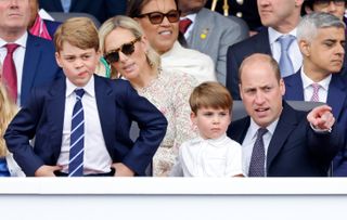 Prince George and Prince Louis wearing suits